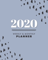 2020 Weekly & Monthly Planner: Motivational Quotes | Jan 1, 2020 to Dec 31, 2020 + Full Calender Views [2020 Loveable Fringe Planners] Blue Grey & Black Sketch Spots 1711051136 Book Cover