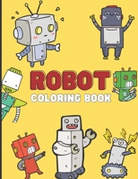 Robot Coloring Book: 50 Pages Robots Coloring Book For Kids, 8.5x11 Large Print B08XXZWQPP Book Cover