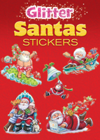 Glitter Santas Stickers 0486467996 Book Cover