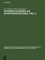 Untersuchungen an Schiffsanstrichen, Teil 2 3112550536 Book Cover