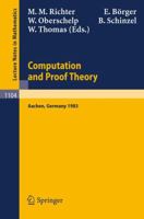 Proceedings of the Logic Colloquium. Held in Aachen, July 18-23, 1983: Part 2: Computation and Proof Theory 354013901X Book Cover