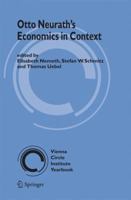 Otto Neurath’s Economics in Context 1402069049 Book Cover