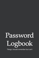 Password Logbook Things I Should Remember But Can't: Journal For Remembering Usernames And Passwords 1699644063 Book Cover