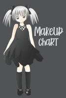 MAKEUP CHART: Kawaii Girl Anime Lover, Silver-Gray Cover - Face Charts for Makeup Artists, Vloggers and Cosplay Influencers B087SM3SM5 Book Cover