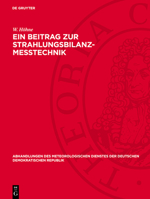 Ein Beitrag Zur Strahlungsbilanz-Messtechnik 3112777549 Book Cover