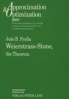 Weierstrass-Stone,: The Theorem 3631465114 Book Cover