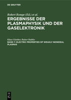 Electric Properties of Weakly Nonideal Plasmas 3112541197 Book Cover