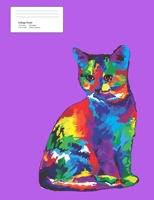 Rainbow Kitty: College Ruled Composition Notebook 200 pages 1722025069 Book Cover
