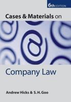 Cases and Materials on Company Law 1854318780 Book Cover