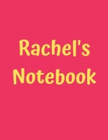 Rachel’s Notebook: Pink Cover, College Ruled, 100 Sheets, 8.5" x 11" (Letter Size), White Paper (Women's Custom Names) 1675500347 Book Cover