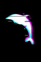 Dolphin Vaporwave Aesthetic 90s Notebook: Blank Lined Journal 1092697756 Book Cover