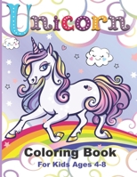 Unicorn Coloring Book For Kids Ages 4-8: Purple Cover large 8.5x11 More than 50 unique beautiful pictures B08KSFNBKF Book Cover