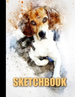 Sketchbook: Dog Cover Design | White Paper | 120 Blank Unlined Pages | 8.5" X 11" | Matte Finished Soft Cover 1711243590 Book Cover