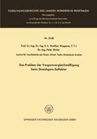 Das Problem der Vorgarnvergleichmäßigung beim Streichgarn-Selfaktor 3663060152 Book Cover