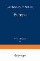 Volume III - Europe: Constitutions of Nations 9401711518 Book Cover