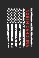 North Carolina: North Carolina Notebook Composition Cute White And Black USA Flag- Writing Journal Notebook To Take Notes For Students, Teachers, ... Journal Planner, Blank Book 6 X 9 110 Pages 1713471922 Book Cover