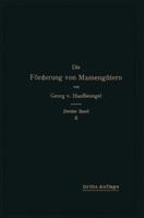 Die Forderung Von Massengutern: Zweiter Band, 2. Teil: Krane Und Zusammengesetzte Forderanlagen 3662017873 Book Cover
