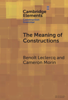 The Meaning of Constructions 1009499637 Book Cover