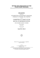 Review the operations of the Food Stamp Program B084P85914 Book Cover