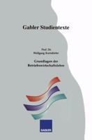 Grundlagen Der Betriebswirtschaftslehre 3409921117 Book Cover