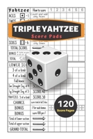 Triple yahtzee score pads: V.5 Yahtzee Score Cards for Dice Yahtzee Game Set Nice Obvious Text, Small Print 6*9 inch, 120 Score pages 1697270352 Book Cover