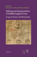 Editing and Interpretation of Middle English Texts: Essays in Honour of William Marx 2503568475 Book Cover