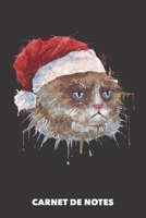 Carnet de Notes: Chaton de Santa DIN A5 ligné - 120 pages pour propriétaires de chats (French Edition) 1686277105 Book Cover