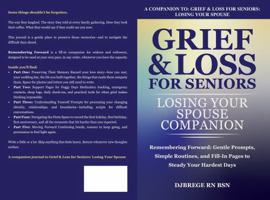 Grief & Loss for Seniors: Losing Your Spouse Companion: Remembering Forward: Gentle Prompts, Simple Routines, and Fill-In Pages to Steady Your Hardest Days 1971698008 Book Cover