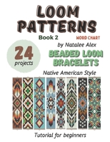Beaded Loom Bracelet Patterns: 24 Easy Designs with Step-by-Step Instructions: Beading Patterns for Beginners Native American style Indian Ornament (Loom beading patterns) B0FJ65XR3B Book Cover