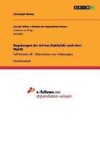 Regelungen der Ad-hoc Publizit�t nach dem WpHG: Fall Porsche SE - �bernahme von Volkswagen 3656540225 Book Cover