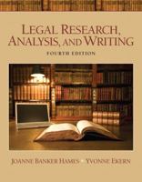 Legal Research, Analysis, and Writing (3rd Edition) (Pearson Prentice Hall Legal) 0135109442 Book Cover