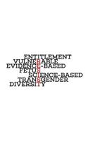 Entitlement: 7 Forbidden Words Notebook - Political Protest Doodle Diary Book For The CDC Seven Banned Words Entitlement Vulnerable Evidence-based Fetus Science-based Transgender Diversity! Say I Resi 1077443293 Book Cover
