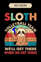 Volleyball Journal Notebook: Funny Retro Vintage Sloth Volleyball Team Sloth Gifts journal, 6x9,100 pages blank lined journal/Notebook.That makes a fun volleyball gift for teen girls, boys, women's vo 1673829503 Book Cover