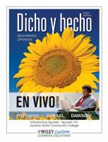 Dicho Y Hecho: Beginning Spanish 9th Edition W/ Accompanying Audio Binder Ready Version and Wileyplus Aud Premium Set 1118446763 Book Cover