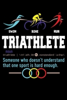 Triathlete: Humorous Triathlon Sports Cycling Running Lined Notebook Journal Diary 6x9 1673573584 Book Cover