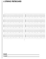 6 String Fretboard: A Student Manuscript Notebook From Fusello Publishing 1494403870 Book Cover