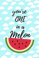 The Cloud blue sky you’re one in a melon: inspirational, write to ideas, College ruled |100 pages | 6”X9” 1675833222 Book Cover