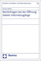 Rechtsfragen Bei Der Offnung Lokaler Internetzugange 3848723107 Book Cover
