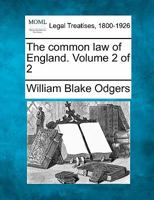 The Common law of England; Volume 2 1018135537 Book Cover