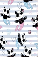 Notizbuch Meerjungpandas: Schwimmende Pandas Notizbuch modernes und auff�lliges Notizbuch kariert 120 karierte Seiten Din A5 perfekt als Notizheft, Tagebuch und Journal Geschenk 1712345516 Book Cover