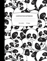 Composition Notebook: Kawaii Panda Heads Pattern Blank Lined Wide Ruled Notebook Journal 1080235787 Book Cover