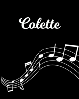 Colette: Sheet Music Note Manuscript Notebook Paper - Personalized Custom First Name Initial C - Musician Composer Instrument Composition Book - 12 Staves a Page Staff Line Notepad Notation Guide - Cr 1703922573 Book Cover