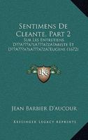 Sentimens De Cleante, Part 2: Sur Les Entretiens D’Ariste Et D’Eugene (1672) 1166303802 Book Cover