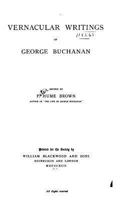 Vernacular Writings of George Buchanan 1021978949 Book Cover