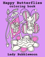 Happy Butterflies coloring book B0FHQ817N1 Book Cover