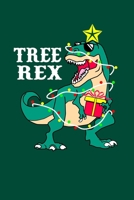 Tree Rex Roaring Christmas T-Rex: Tree Rex Funny Roaring T-Rex Fairy Lights Christmas Tree Costume Notebook Novelty Gift for Kids Blank Lined Travel Journal to Write in Ideas 1673545424 Book Cover