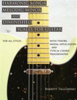 Harmonic Minor, Melodic Minor, and Diminished Scales for Guitar 0980235359 Book Cover