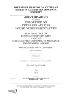 Oversight hearing on Veterans Benefits Administration data security B0848X7DG7 Book Cover