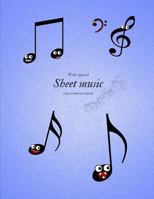 Wide Spaced Sheet Music for Composition: 10 Staves Per Page 1724160958 Book Cover