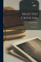 Selected Criticism 1015223516 Book Cover